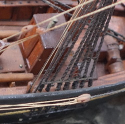 detail van het scheepsmodel